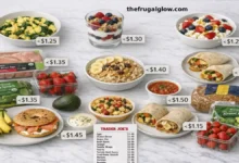 Eight high protein breakfast options under $1.50 each arranged on a white kitchen counter including eggs scrambled tofu Greek yogurt and cottage cheese | The Frugal Glow